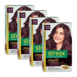 Streax Cream Hair Color for Unisex - 120ml (Pack of 4)