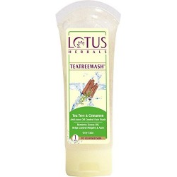 Lotus Herbals Tea Tree and Cinnamon Anti-Acne Oil Control Face Wash-120g