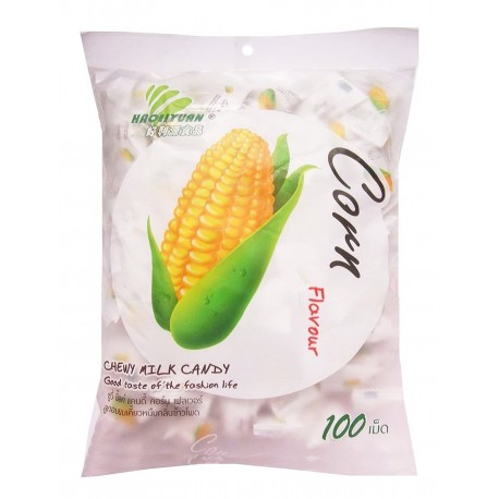 Haoliyuan Corn Toffee Gummy Milk Fruit Candy - 360gm (Pack of 3)