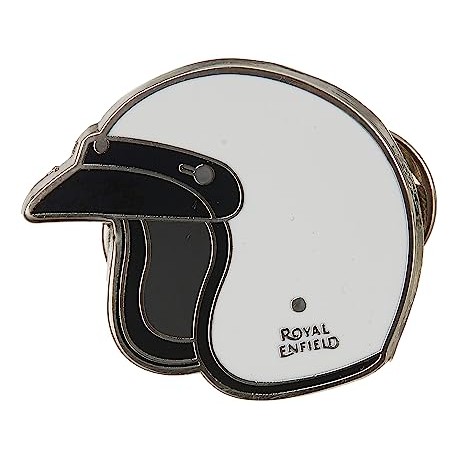 Royal Enfield Helmet Pin - White