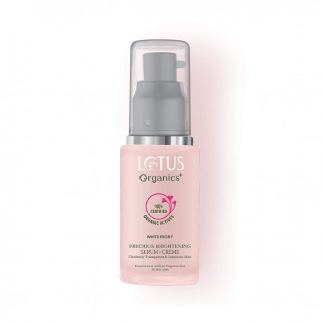 Lotus Organics+ Precious Brightening Face Serum + Crème for Radiant Skin 30ml