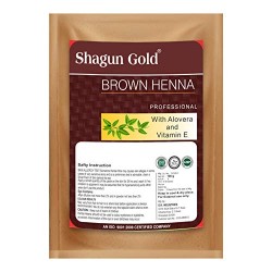 Shagun Gold Dark Brown Hair Colour With Henna - 100gm