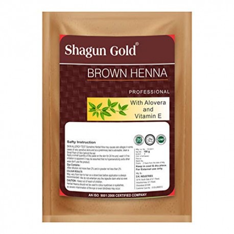 Shagun Gold Dark Brown Hair Colour With Henna - 100gm