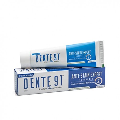 Dente91 Anti-Stain Expert Toothpaste - 70gm