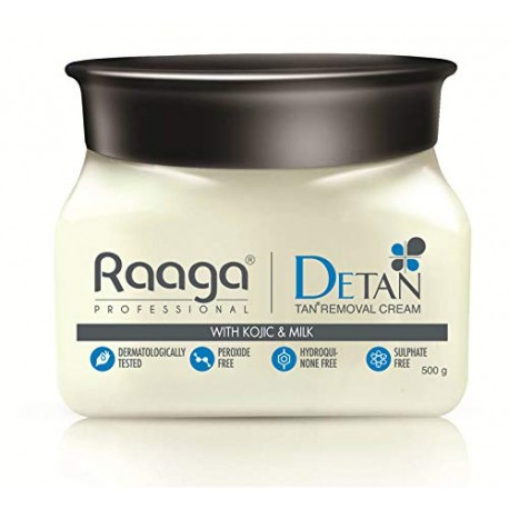 Raaga Professional De-Tan Tan removal Cream Kojic & Milk - 500gm