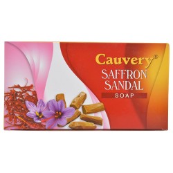 Cauvery Saffron Sandal Soap - 125gm (Pack of 3)
