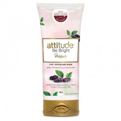 Attitude Be Bright Herbals 2-in-1 Scrub and Mask - 100gm