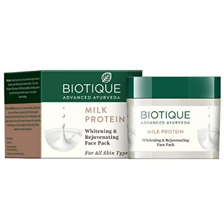 Biotique Bio Milk Protein Whitening & Rejuvenating Face Pack For All Skin Types, 50gm