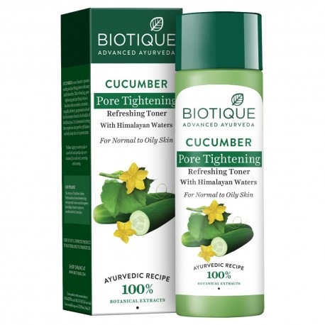 Biotique Cucumber Pore Tightening Toner - 120ml (Pack of 3)