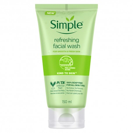 Simple Kind To Skin Refreshing Facial Wash - 150ml ( Pack of 2)