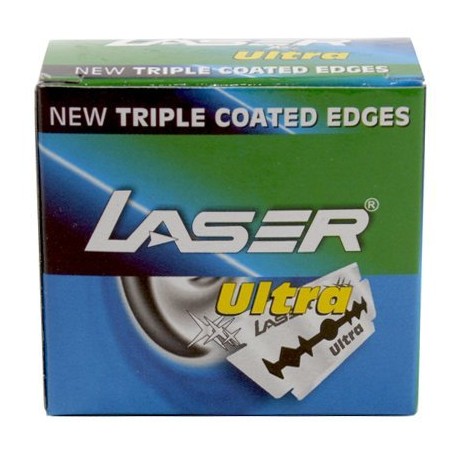 Laser Shaving Ultra Double Edge Safety Razor Blades with Triple Coated Edges - Set of 50 Pieces