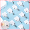 Wolpin Plastic Waterproof Self Adhesive Sticky Wall Hooks (Pack of 12)