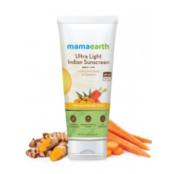 Mamaearth's Ultra Light Natural Sunscreen Lotion SPF 50 PA+++ For Indian Skin 80ml