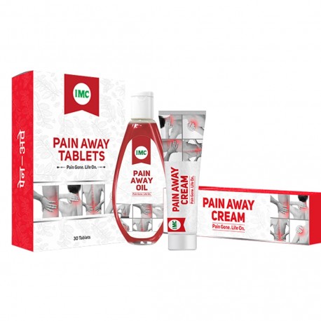 Imc Pain Away Tablet, Cream And Oil (Combo Of 3)