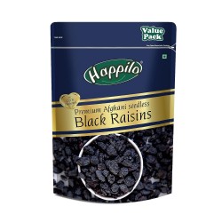 Happilo Premium Afghani Seedless Black Raisins - 500gm