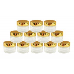 nsb herbals Round Empty Glass Cosmetic Cream - 50gm (Pack of 12)