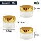 nsb herbals Round Empty Glass Cosmetic Cream - 50gm (Pack of 12)