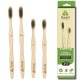 Rusabl Organic Bamboo Toothbrush with Charcoal Activated Soft Bristles  (Pack of 4)