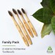 Rusabl Organic Bamboo Toothbrush with Charcoal Activated Soft Bristles  (Pack of 4)