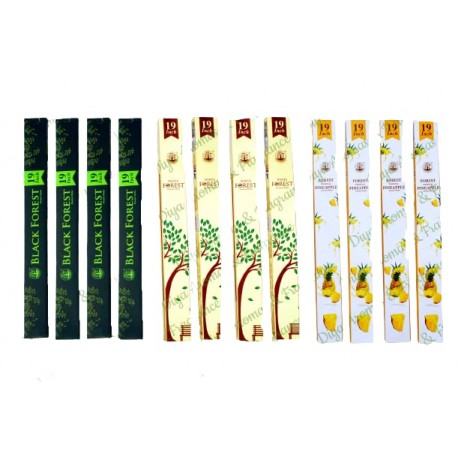 Forest Fragrance Combo of Black Forest White Forest and Forest Pineapple Incense Stick
