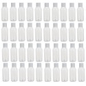 Dinojames Empty Refillable Round Plastic Bottles with Flip Top Caps - 100ml (Set of 40 Pcs)