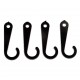 PVC J Hooks (Black) - 50 pcs
