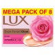 Lux Even-Toned Glow Bathing Soap - 150gm (Pack of 8)