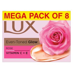 Lux Even-Toned Glow Bathing Soap - 150gm (Pack of 8)