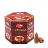 Hem Sandalwood Backflow Brown Incense Cones (Pack of 40 Cones)