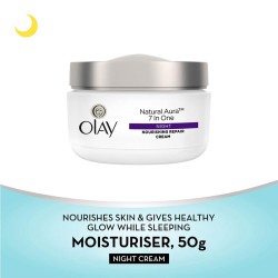Olay Natural Aura 7 In One Night Cream with Vitamin B3, Pro B5, E 50gm