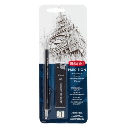 Derwent Precision Mechanical Pencil 0.7 Mm With Hb Leads And Erasers|Black
