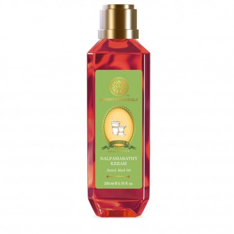 Forest Essentials Mother's Stretch Mark Oil Nalpamarathy Keram Reduces Stretchmarks & Dark Patches 200 ml