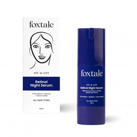 Foxtale 0.15% Beginner Friendly Retinol Night Serum for Night CreamFace 30Ml-