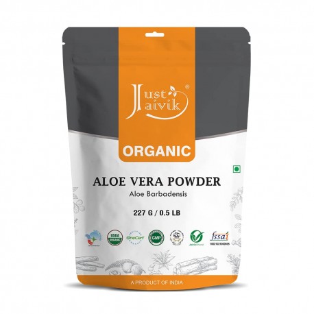 Just Jaivik Organic Aloe Vera Powder  227g  USDA Organic Certified