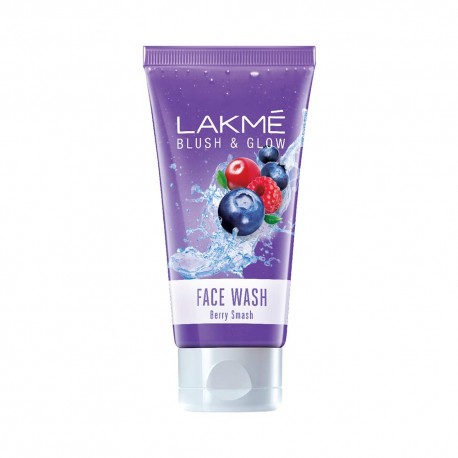 Lakme Blush & Glow Berry Smash Gel Face Wash With Berries Extracts 50g