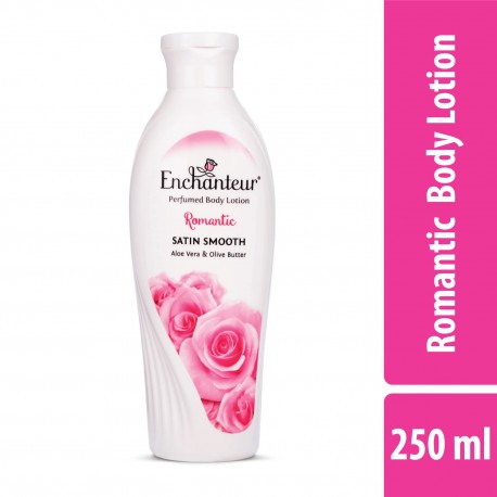 Enchanteur Romantic Perfumed Body LotionFrench Fragrance 250ml  with Aloe Vera & Olive Butter for Satin Smooth Skin 250 ml