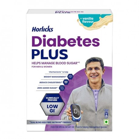 Horlicks Diabetes Plus Vanilla 400G Powder Helps Manage Blood Sugar Starts Working From Day 1