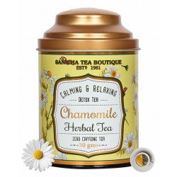 SANCHA Tea Boutique,Chamomile Tea,Pure Chamomile Flowers,50G Loose Leaf Tea,Caffeine Free Herbal Tea,Good Sleep Tea,