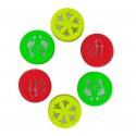 Set of 6 Rangoli Making Tool Kit Stamp Filler Bottles