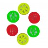Set of 6 Rangoli Making Tool Kit Stamp Filler Bottles