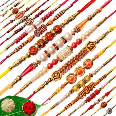 BiggSmile Rakhi for Brother Pack of 20 Rakhi Set