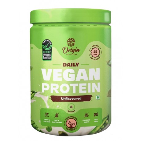 Origin Nutrition 100% Natural Plant Protein Powder, Ranked Best Vegan Protein by No Added Sugar 250g