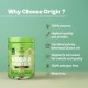 Origin Nutrition 100% Natural Plant Protein Powder, Ranked Best Vegan Protein by No Added Sugar 250g