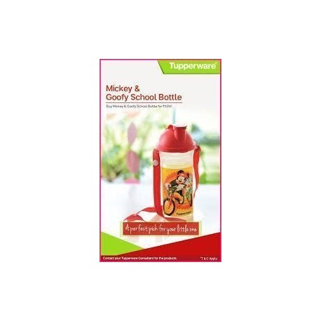 Tupperware Plastic Water Bottle, 400ml, Multicolour