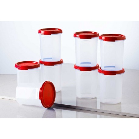 Tupperware Plastic Container Set, 440ml, Set of 8, Multicolour