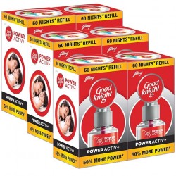 Good knight Power Activ+ Liquid Vapourizer Refill (Pack of 6)45 ml