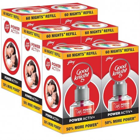 Good knight Power Activ+ Liquid Vapourizer Refill (Pack of 6)45 ml