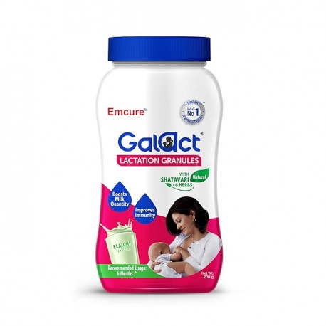 Galact Granules Lactation Supplement with Shatavari to increase breast milk Elaichi flavour 200g