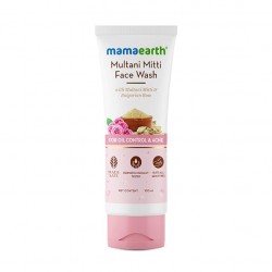 Mamaearth Multani Mitti Face Wash with Multani Mitti & Bulgarian Rose For Oil Control & Acne100ml