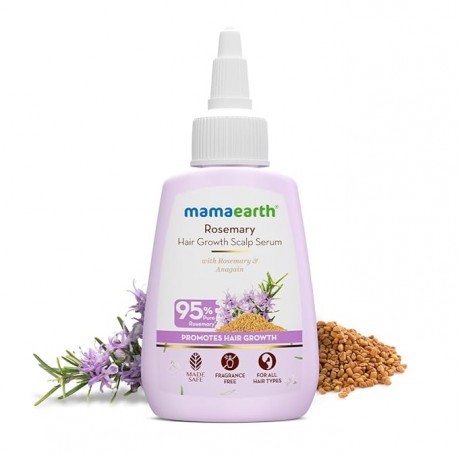 Mamaearth Rosemary Hair Scalp Serum with 95% Pure Rosemary Anagain 50mlControls Hair Fall